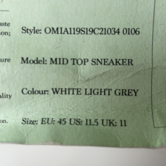 Off-White c/o Virgil Abloh Men’s Mid Top Sneaker - Picture 6 of 6